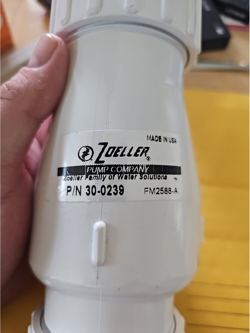 zoeller 30-0239 1-1/4" PVC "Quiet Check" Solvent Weld w/ Union Check Valve